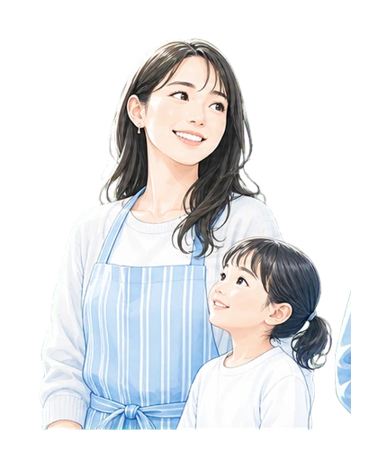 主婦・主夫の参加者イラスト